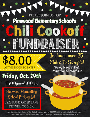 chili cookoff flyer editable template