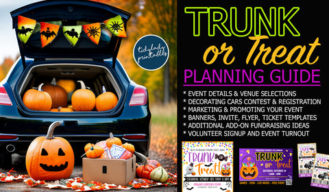 A Spooktacular Guide for Planning A Halloween Trunk or Treat Fundraiser with Editable Templates