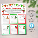 Holiday Candy Gram Flyer | TidyLady Printables