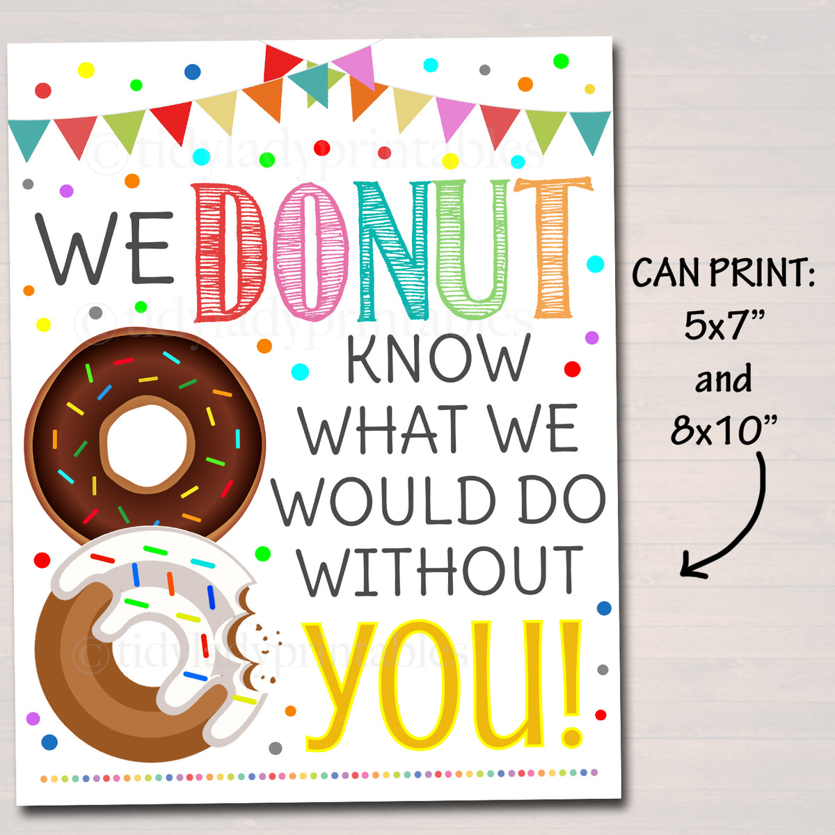 Donut Teacher Appreciation Signs Printable