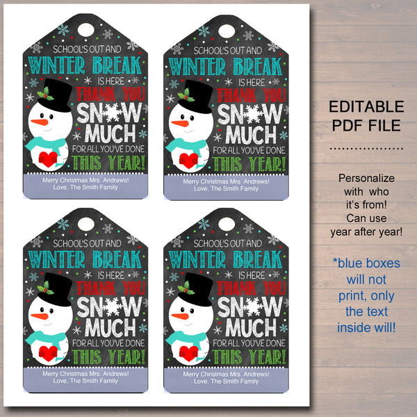 Christmas Gift Tag TidyLady Printables