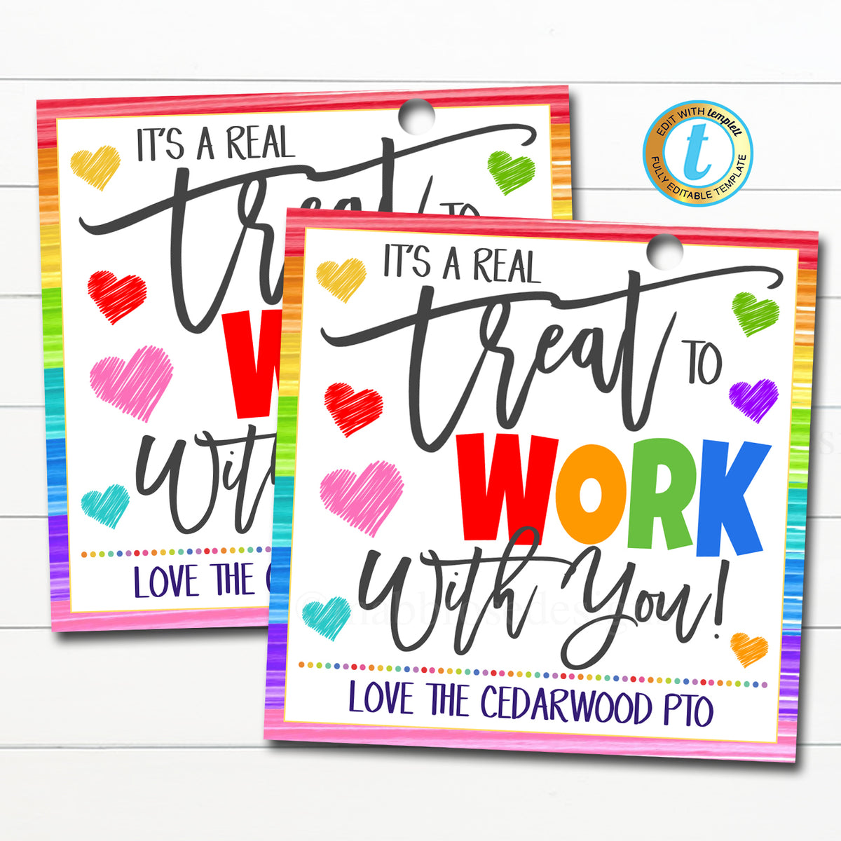 Coworker T Tags Its A Real Treat To Work With You — Tidylady Printables