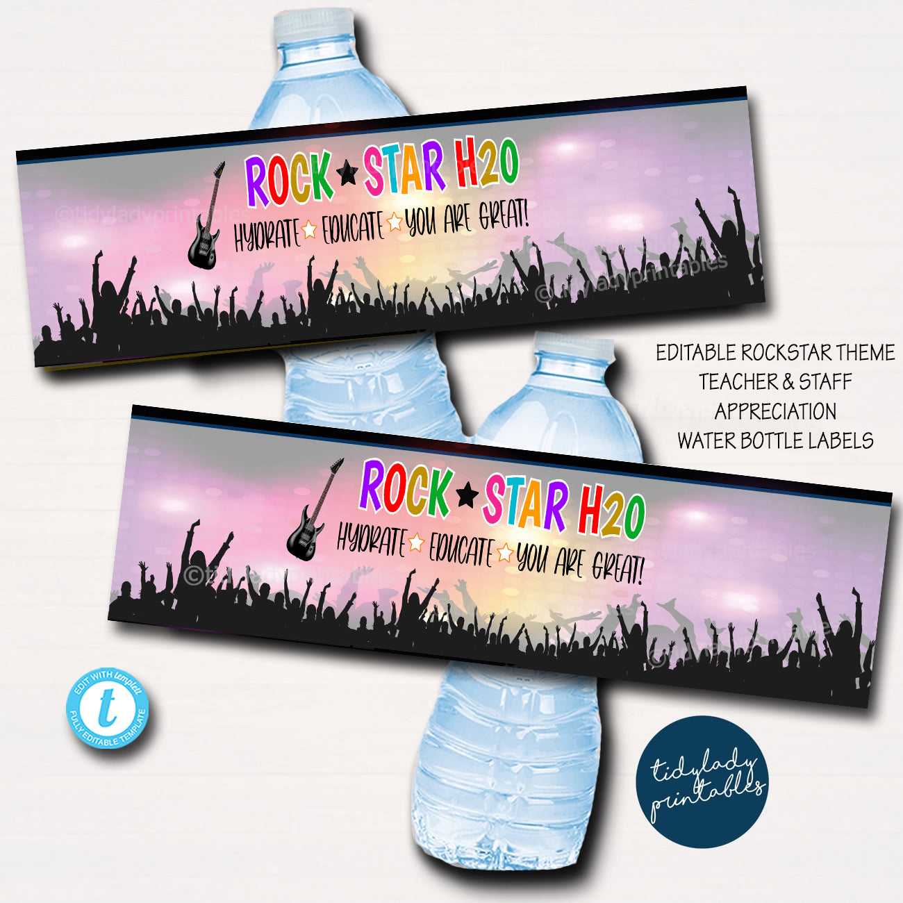 Rockstar Party Backstage Pass Printable Insert Rockstar 