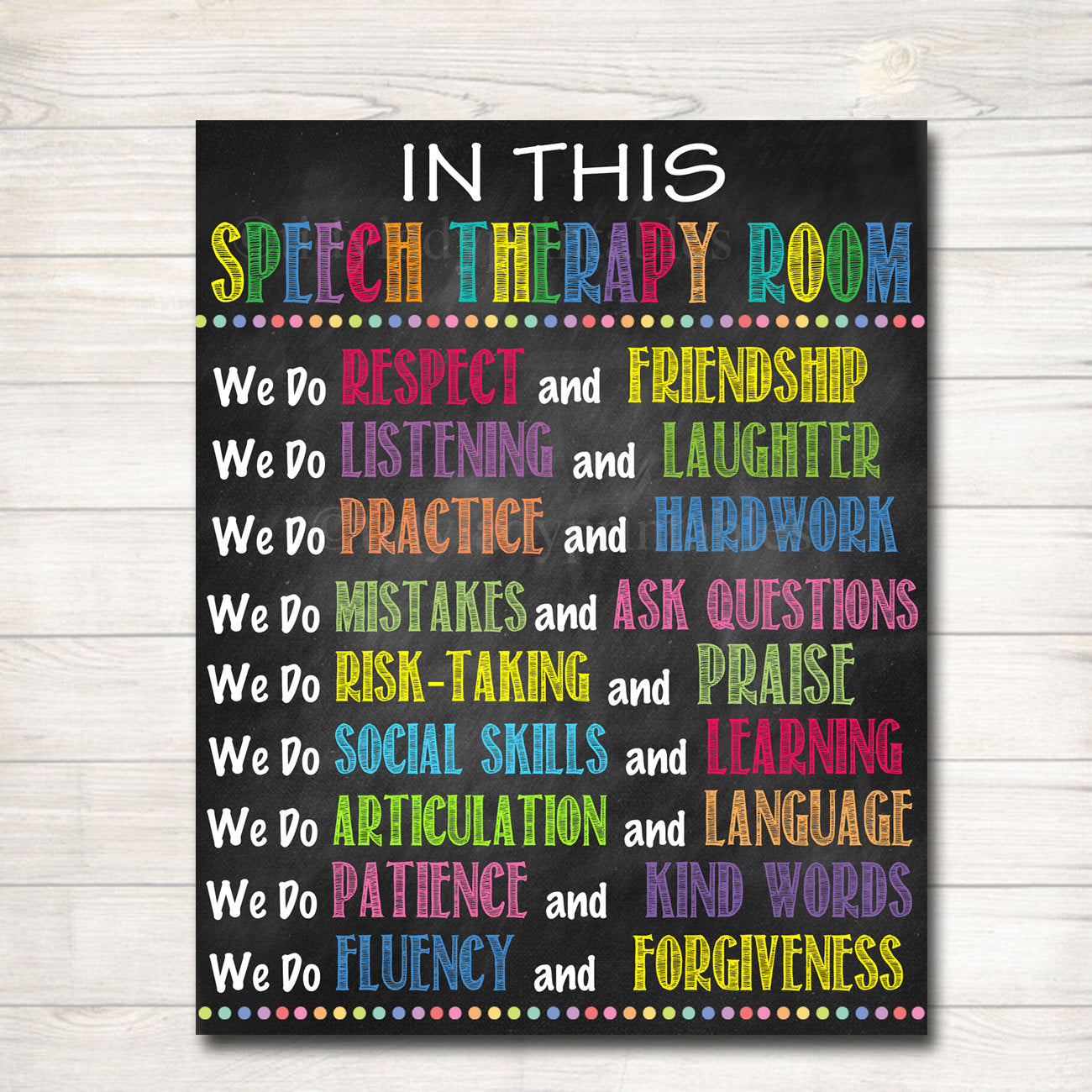 TUESDAY in Different Languages Poster Home Decor Classroom 