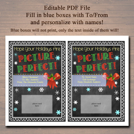 Library Card Printable Holiday Gift Tags Bookish (Instant Download) 