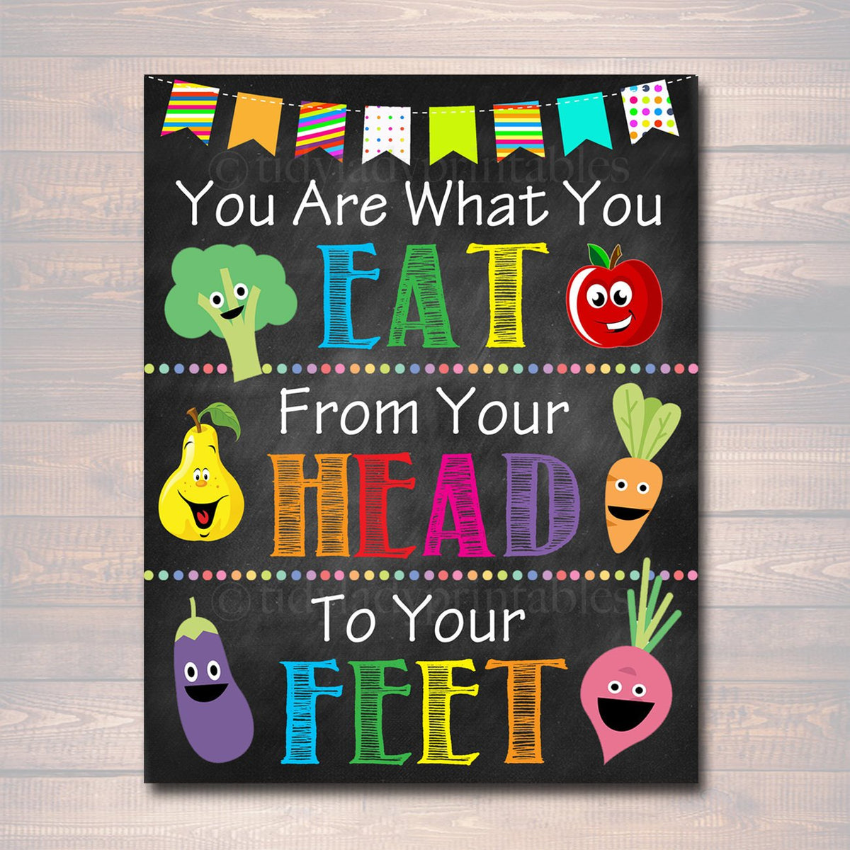 School HEALTH Poster, Cafeteria Poster, Printable, INSTANT DOWNLOAD Lu