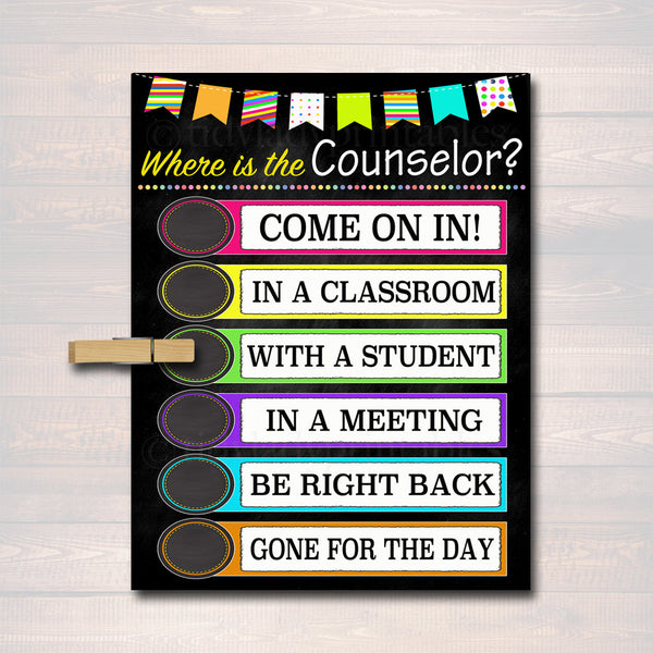 Where is the Counselor Door Sign TidyLady Printables