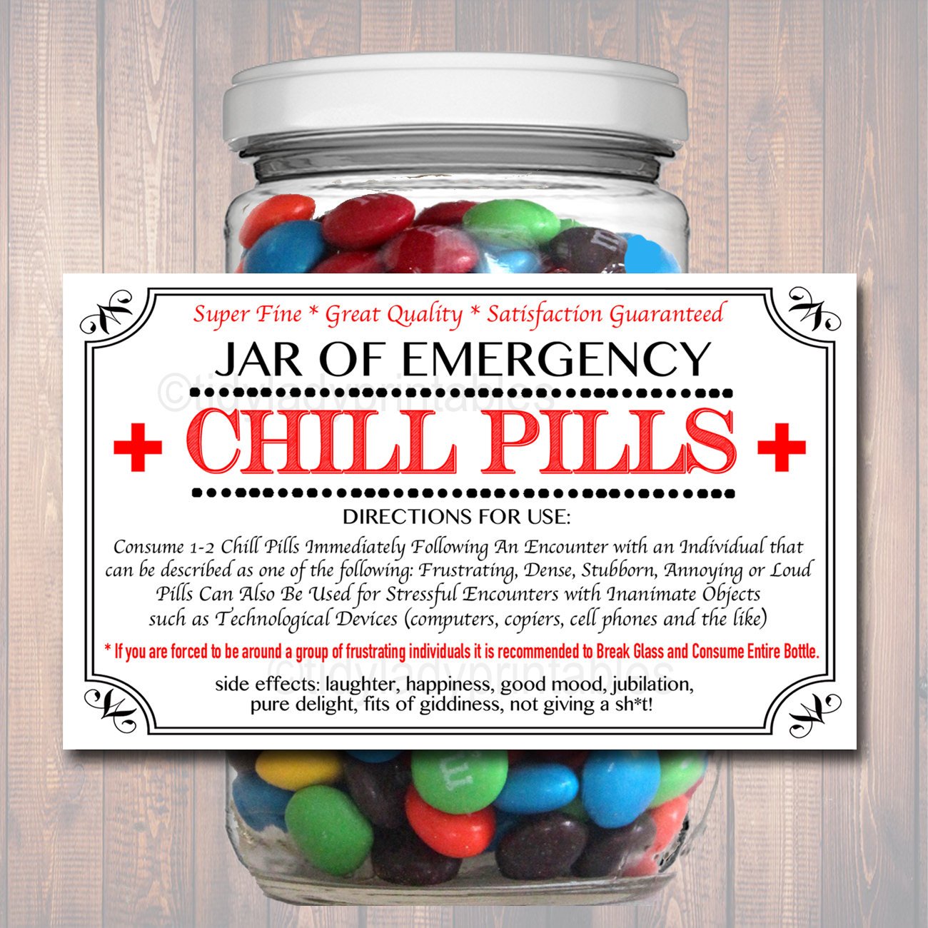 Quarantine Chill Pills Gag Gift Bag Prank Goody Bags 