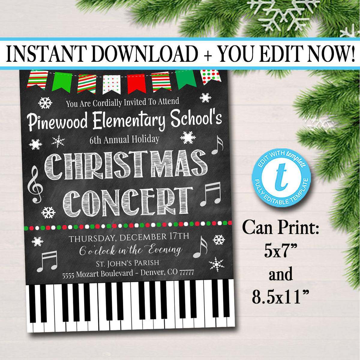 school concert program template