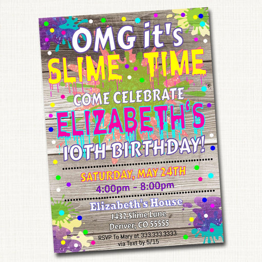 Slime Party Birthday Sign, Mad Scientist Kids Party, Make Your Own Sli —  TidyLady Printables