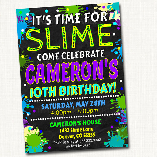 Slime Party Birthday Sign, Mad Scientist Kids Party, Make Your Own Sli —  TidyLady Printables