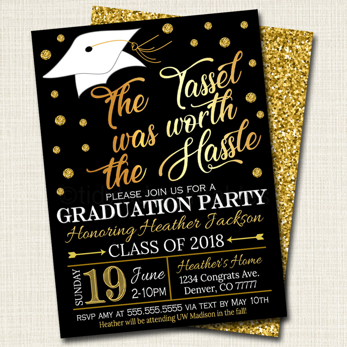 graduation party invitation tidylady printables