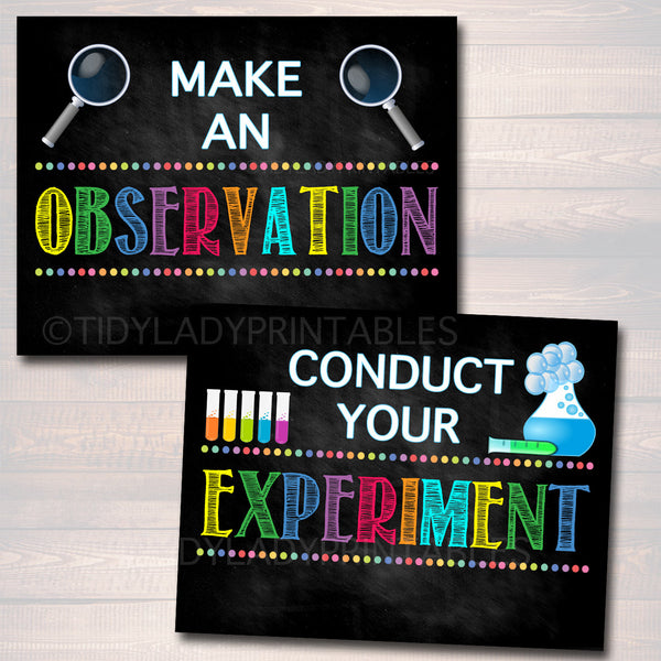 Scientific Method Poster Set Classroom Decor Instant Download Science Tidylady Printables