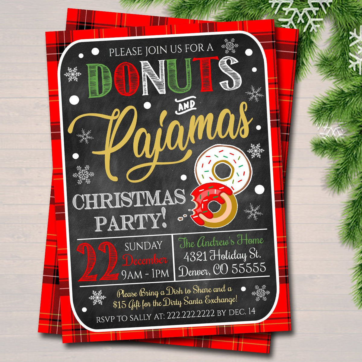 donuts-and-pajamas-christmas-party-invite-tidylady-printables