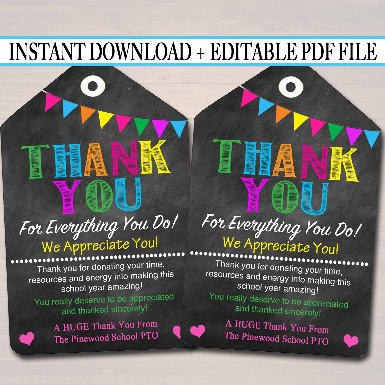 Thank You Teacher Staff Appreciation Printable Tidylady Printables