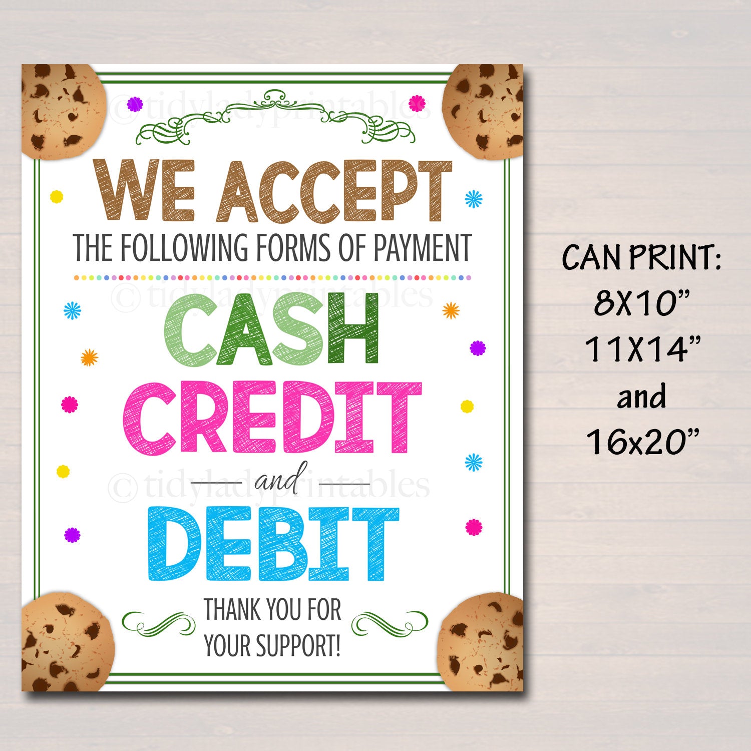 Credit Card Receipt Favor Tag Template Printable Shopping 