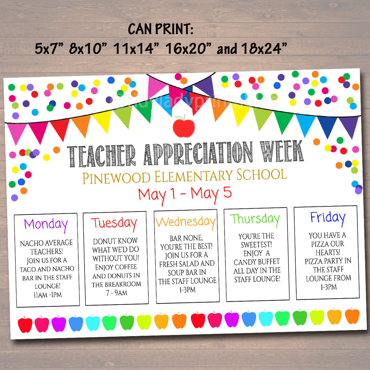 Teacher Appreciation Week Free Printables