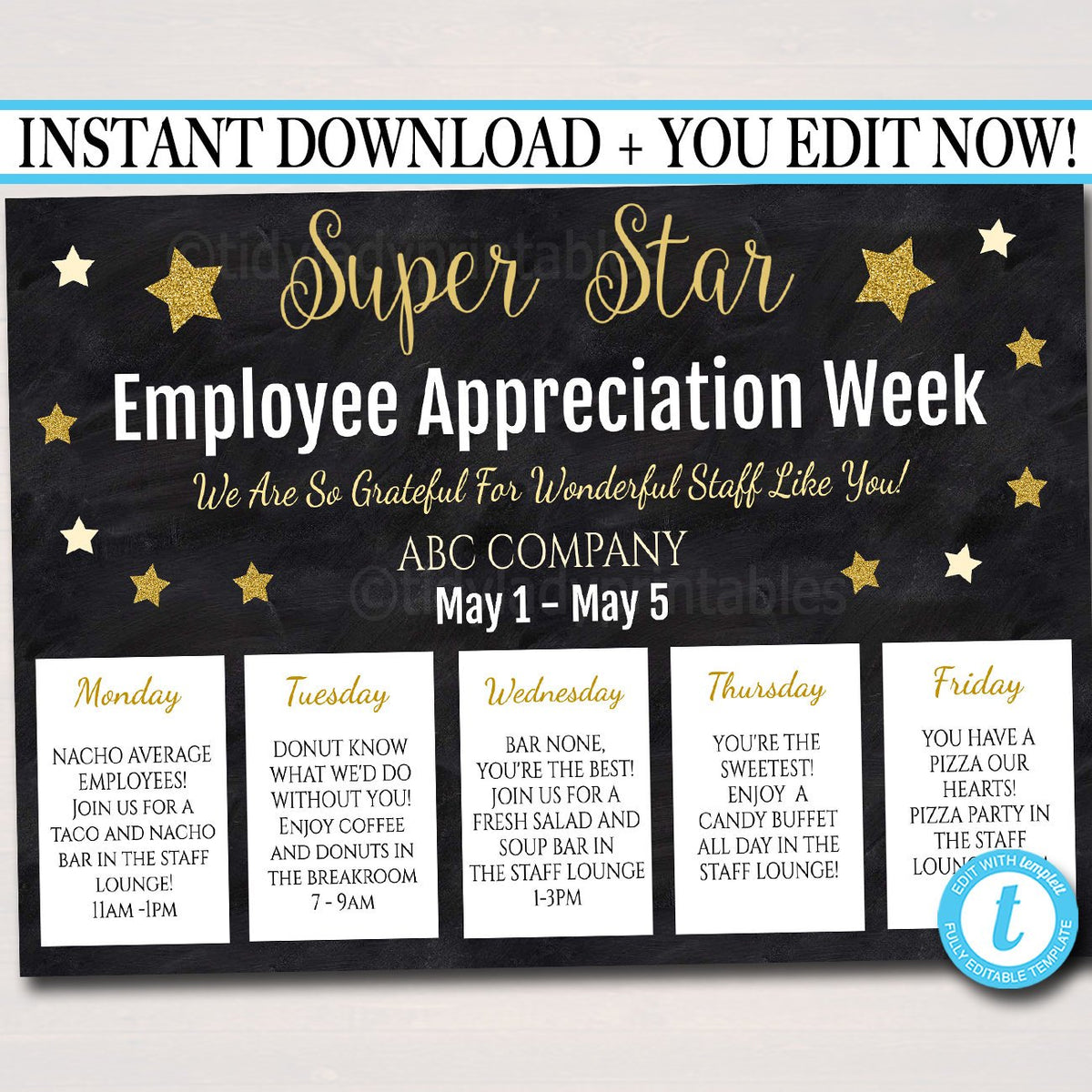 Support Staff Appreciation Day 2024 Printable Ediva