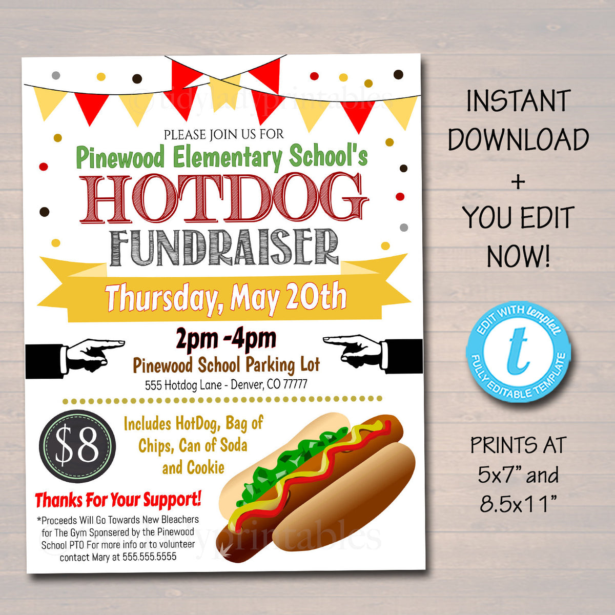 editable-hotdog-fundraiser-flyer-printable-pta-pto-school-church-po