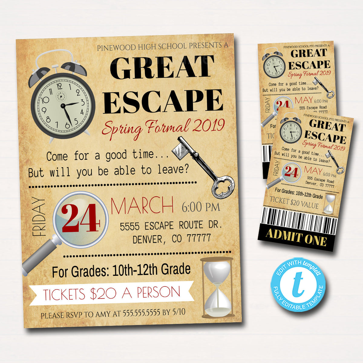 escape-room-invite-flyer-ticket-set-tidylady-printables