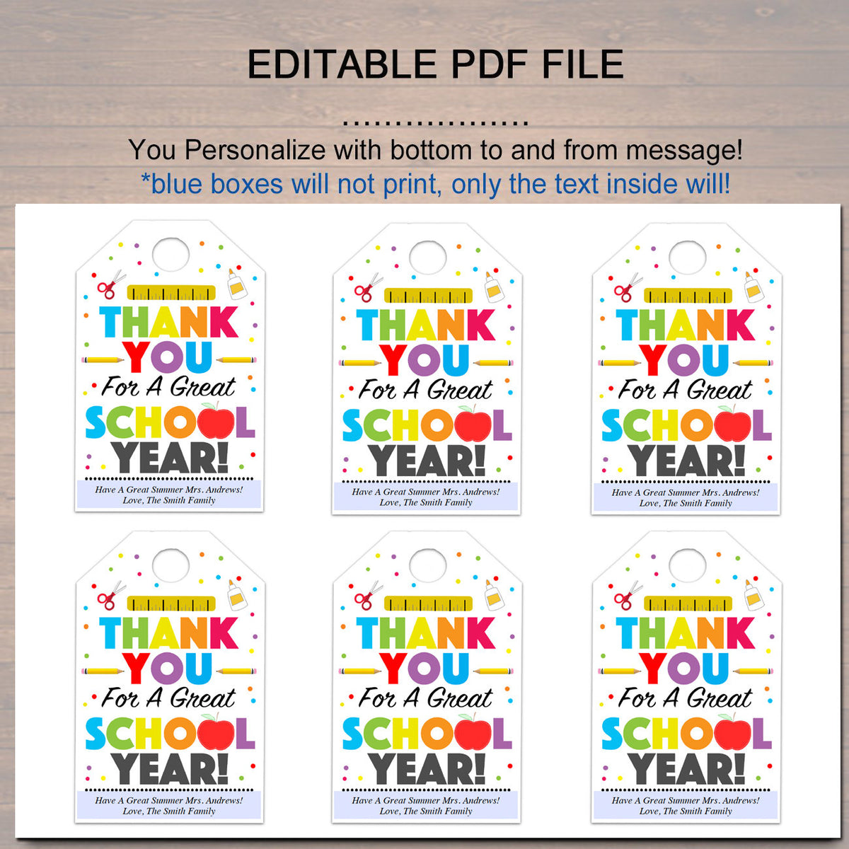 Thank You Teacher Free Printables