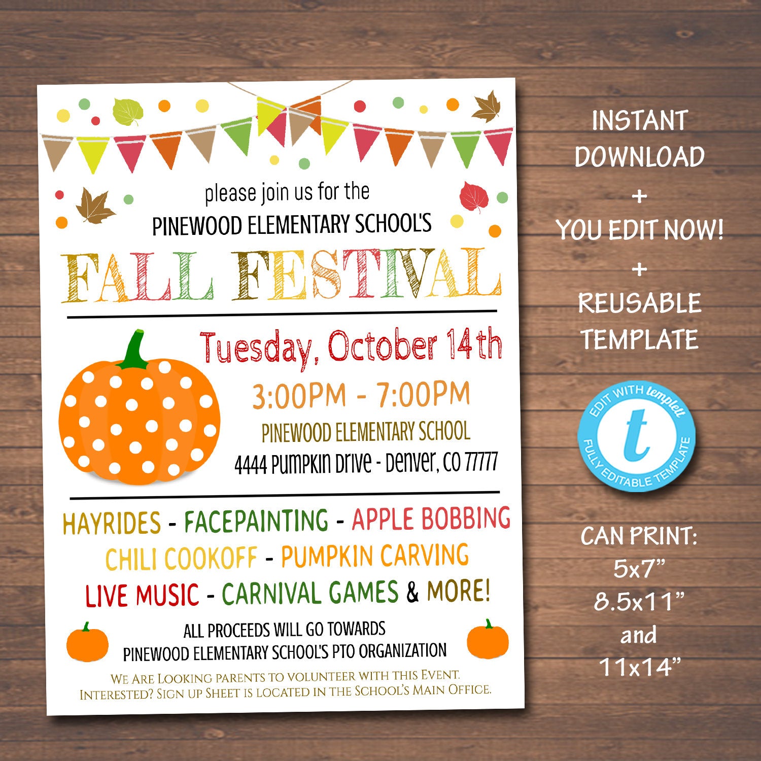 School Carnival Event Flyer Template