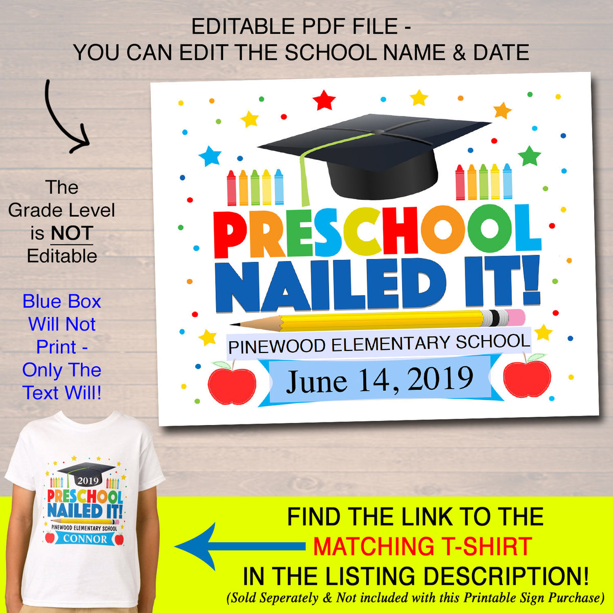 last day of preschool sign tidylady printables