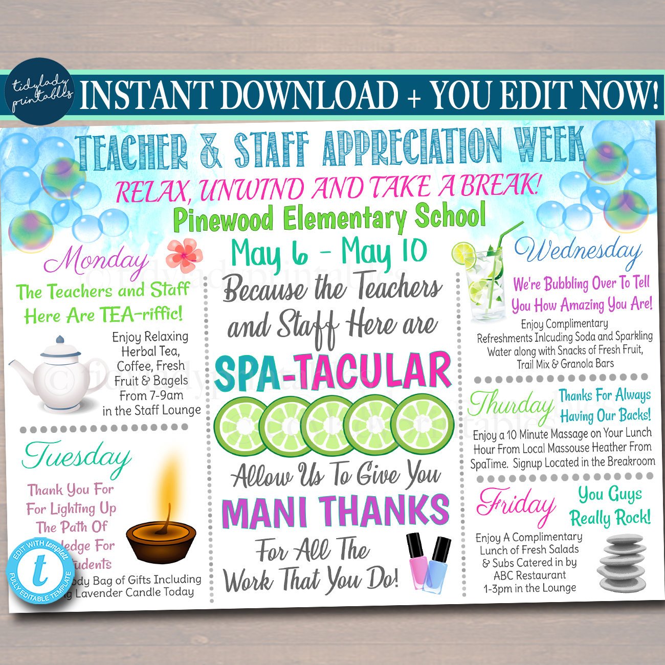 teacher appreciation week ideas themes