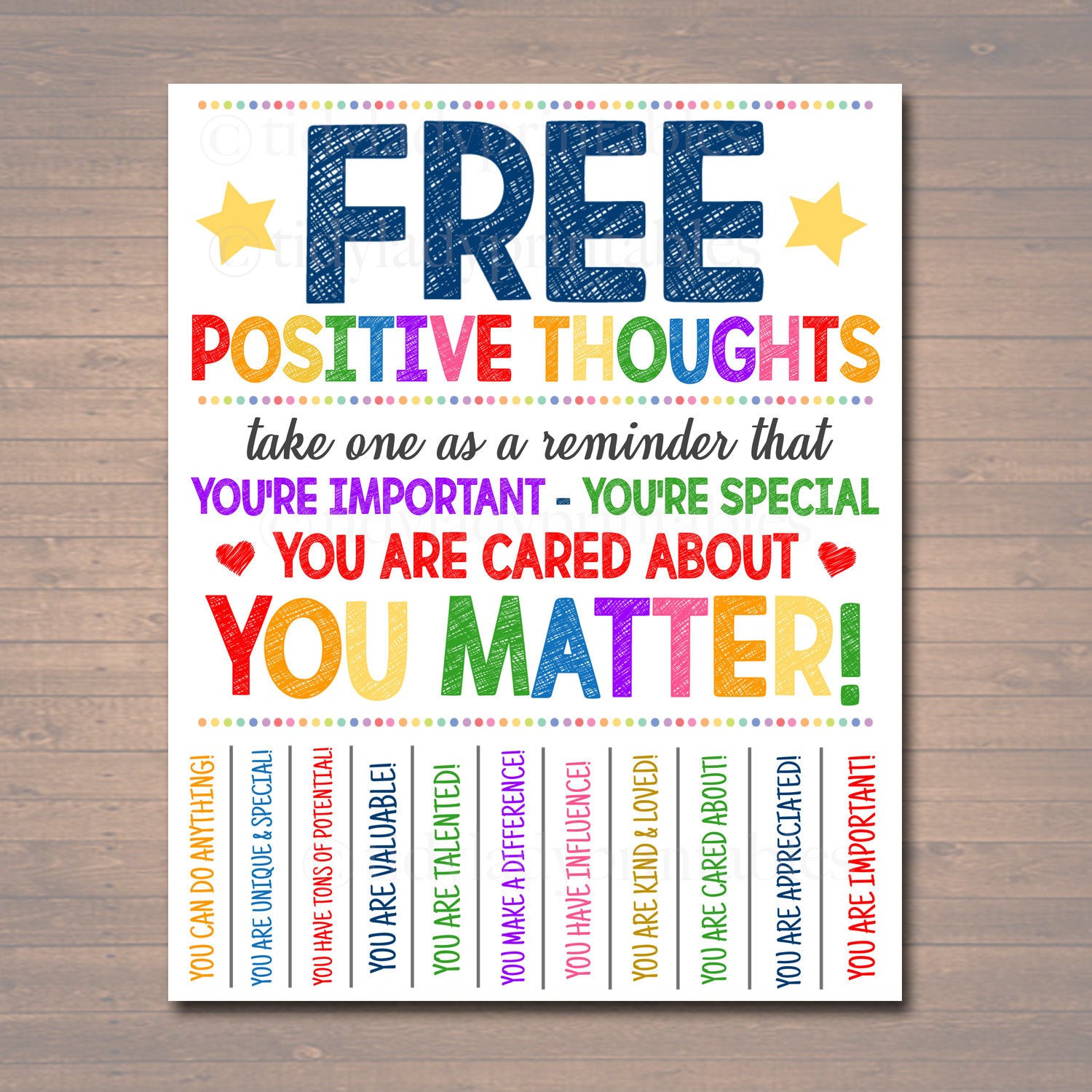 school-counselor-door-sign-positive-thoughts-tear-off-flyer-tidylady
