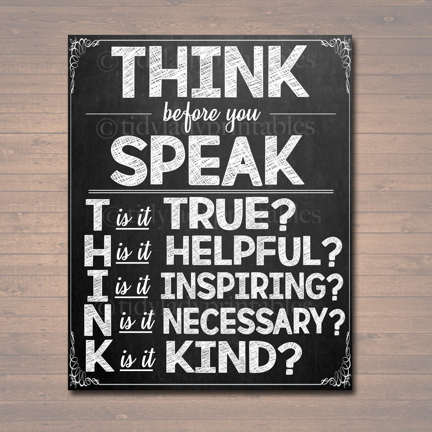 think before you speak