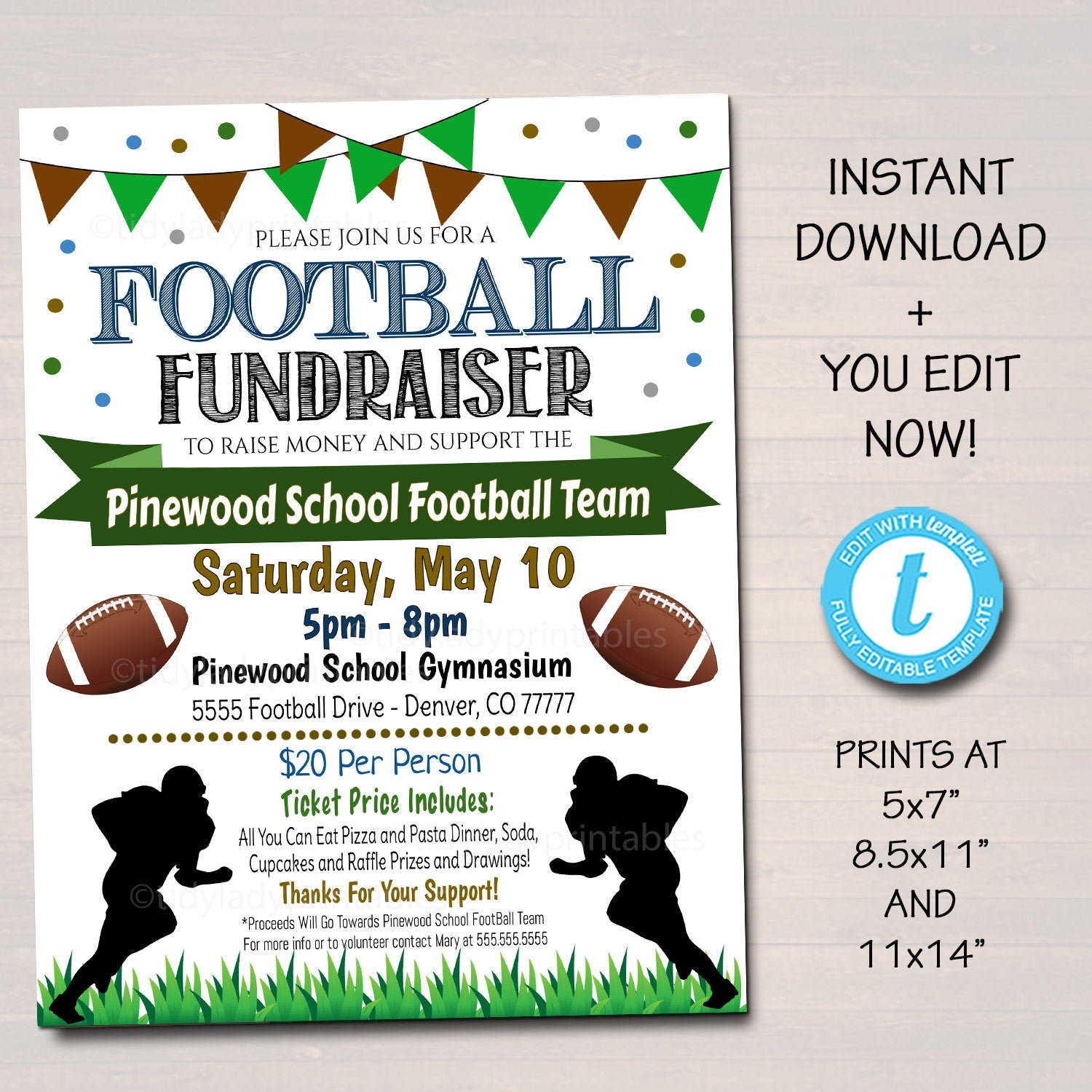 Free printable, customizable fundraiser flyer templates