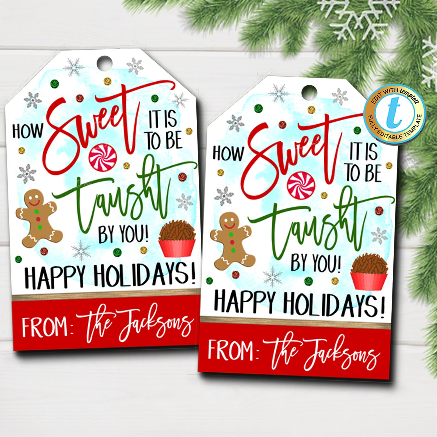 Candy Christmas Labels Stationery Party Supplies Kolenik Stationery