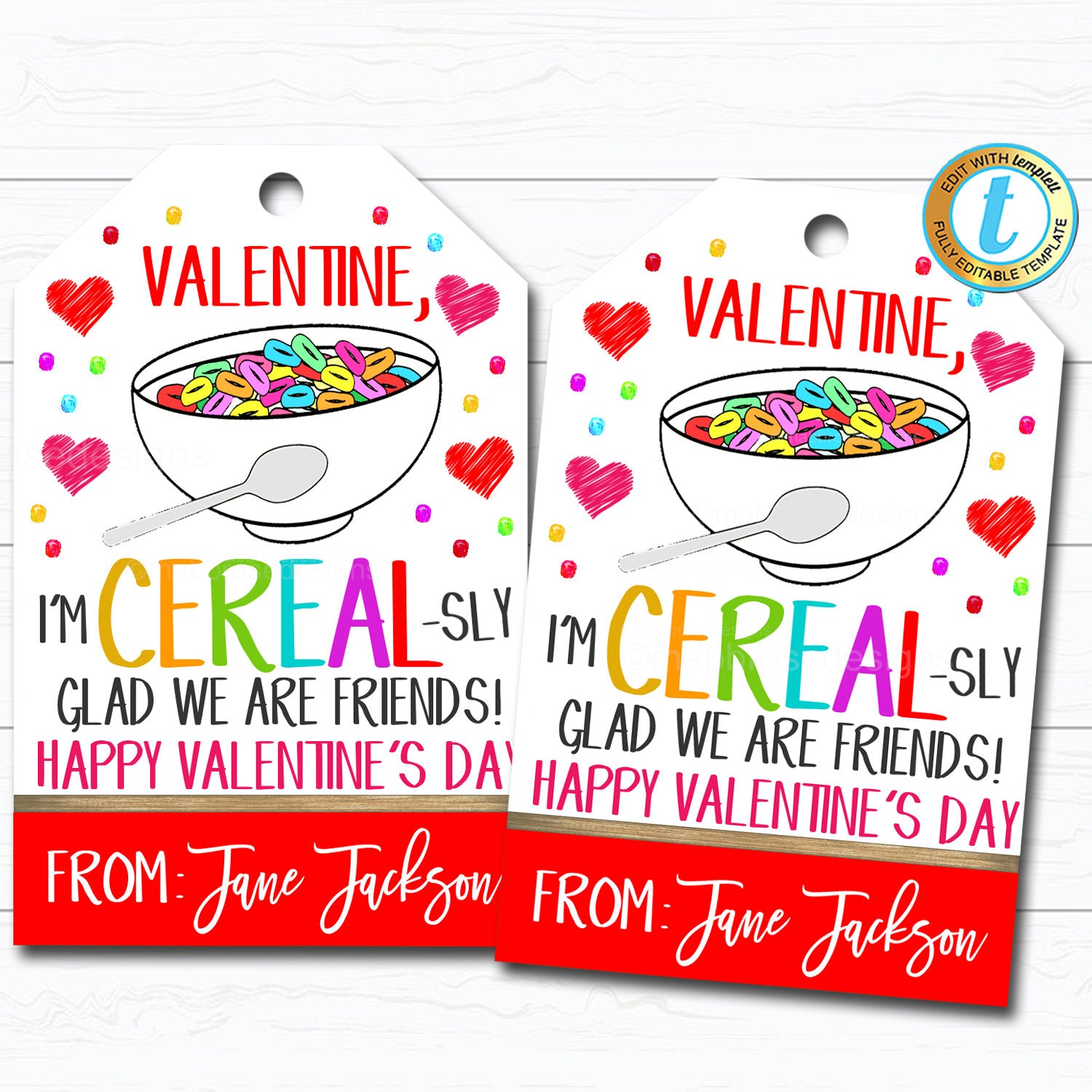 cereal valentines