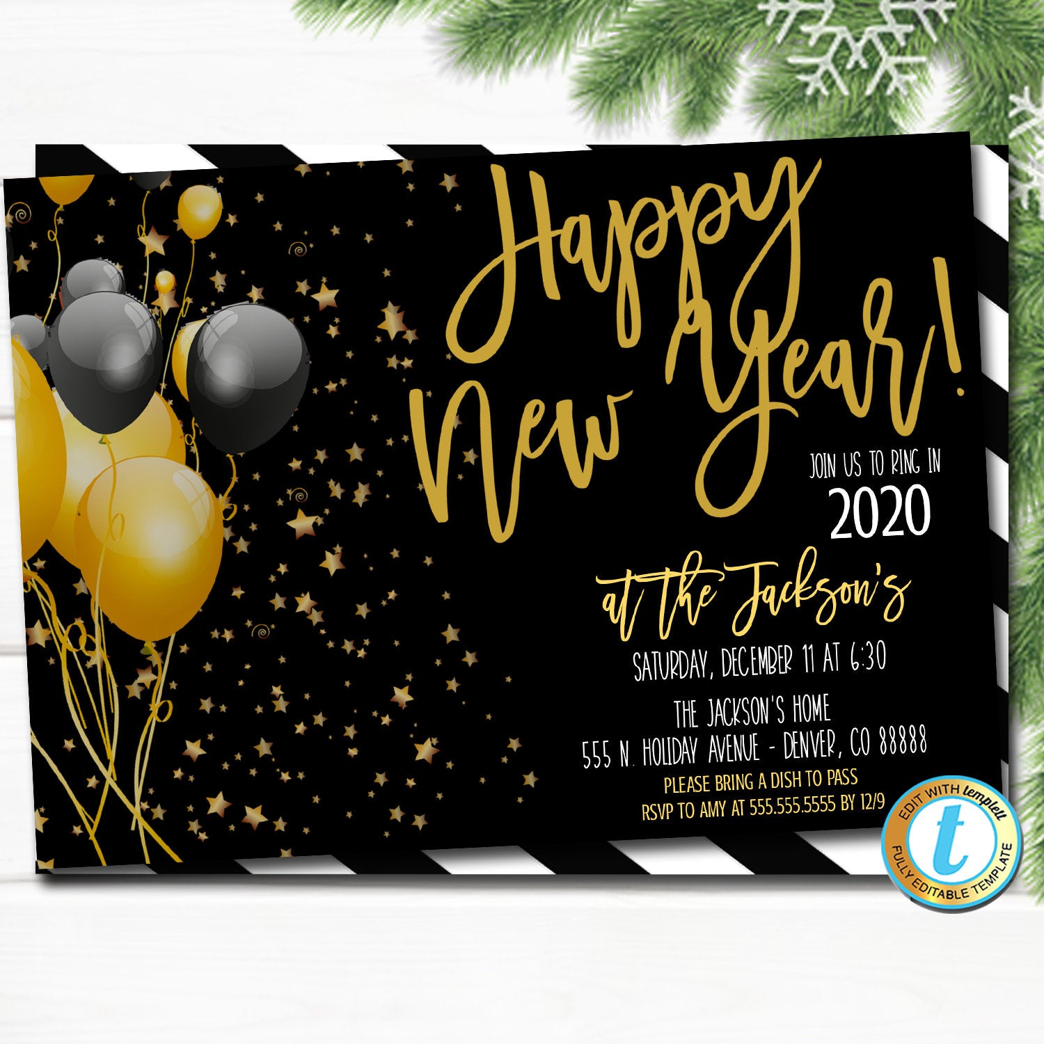 new year office party invitation