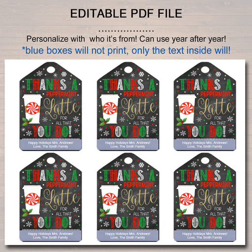 Printable Christmas Holiday Gift Tags - Farmhouse Chalkboard Style – The  Paper Hen