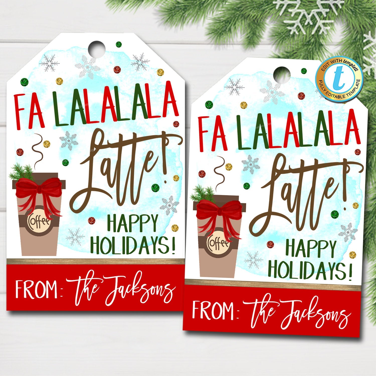 Printable 12 Days of Christmas Gift Tags Instant Download, Secret Santa  Card