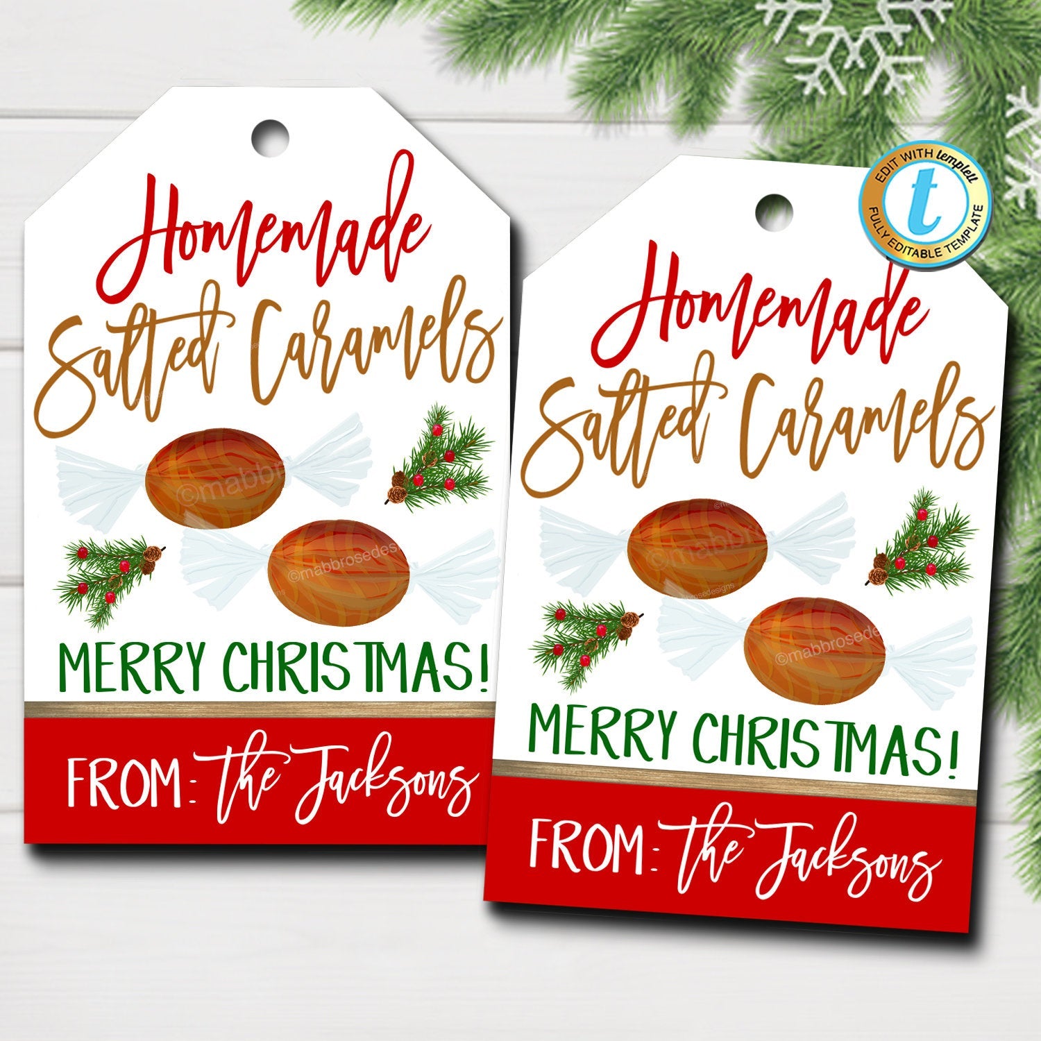 Christmas Gift Tags, Gifts, Printable PDF, Print Yourself, Unique,  Handmade, Original, Gift Tag Sets 