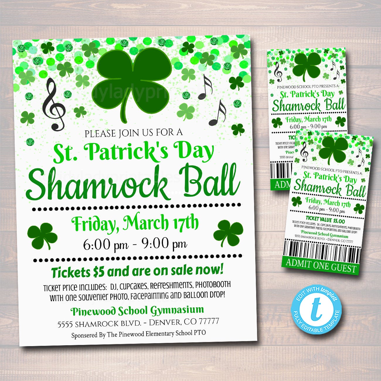 Halfway to St Patricks Day, Theme Tickets