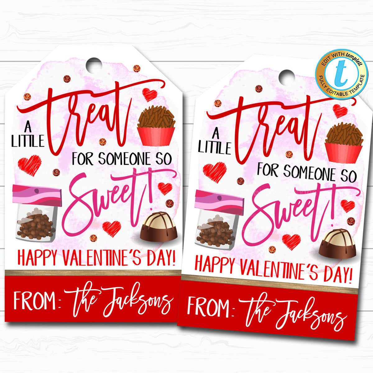 Valentines Tags A Little Treat For Someone Sweet Printable Tidylady Printables