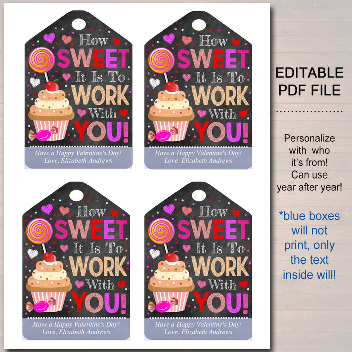 Valentines Day Coworker Favor Tags Tidylady Printables 4952