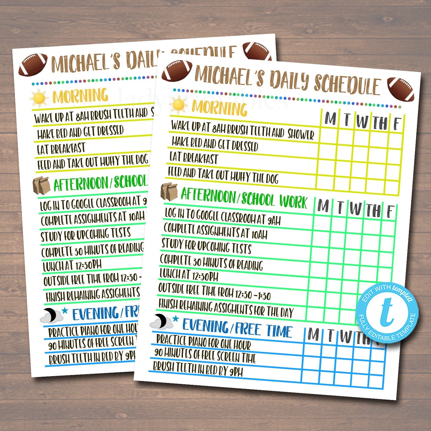 Homework Organizer Student Calendar Planner Template — TidyLady