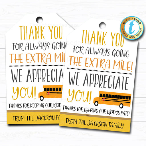Bus Driver Appreciation Gift Tag Thank You We Wheelie -  Portugal