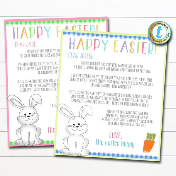 Letter From the Easter Bunny Template TidyLady Printables