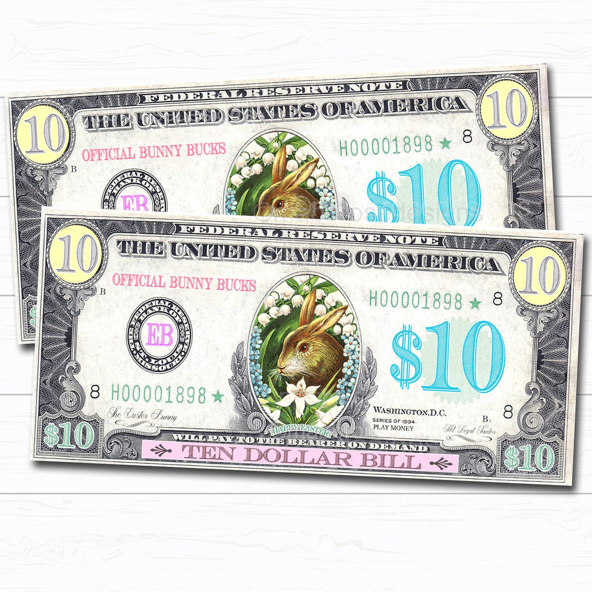 Bunny Money Printable