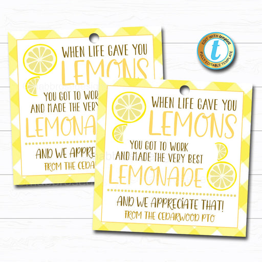 Gift Bag & Tag - Lemons - Plymouth Cards