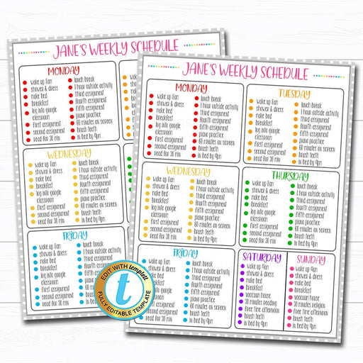 Homework Organizer Kids Student Calendar Planner Template — TidyLady  Printables