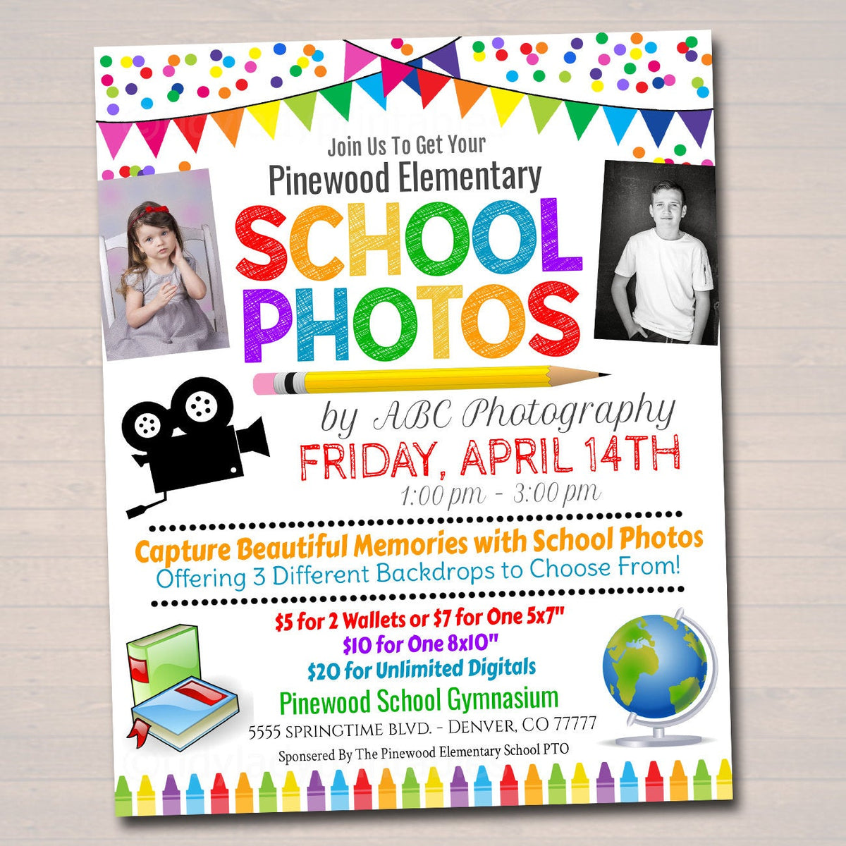 Photography Business School Photo Day Flyer Printable TidyLady