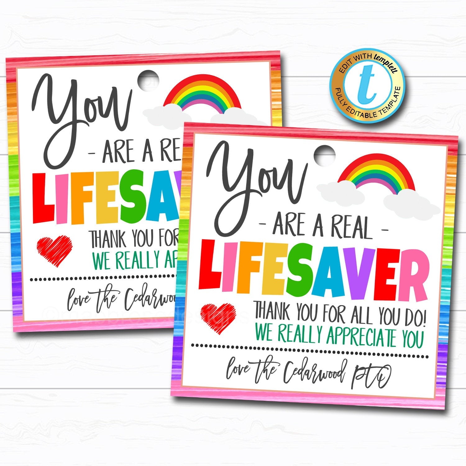 you-are-a-lifesaver-gift-tag-teacher-staff-nurse-employee-volunteer