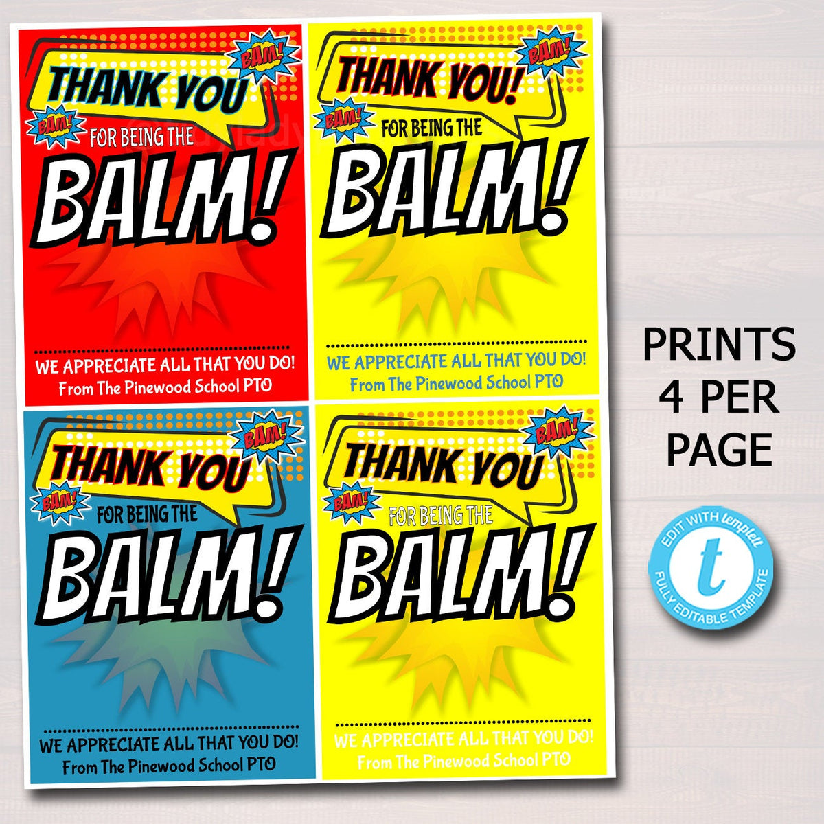 Superhero Lip Balm Favor Tags You #39 re the Balm TidyLady Printables