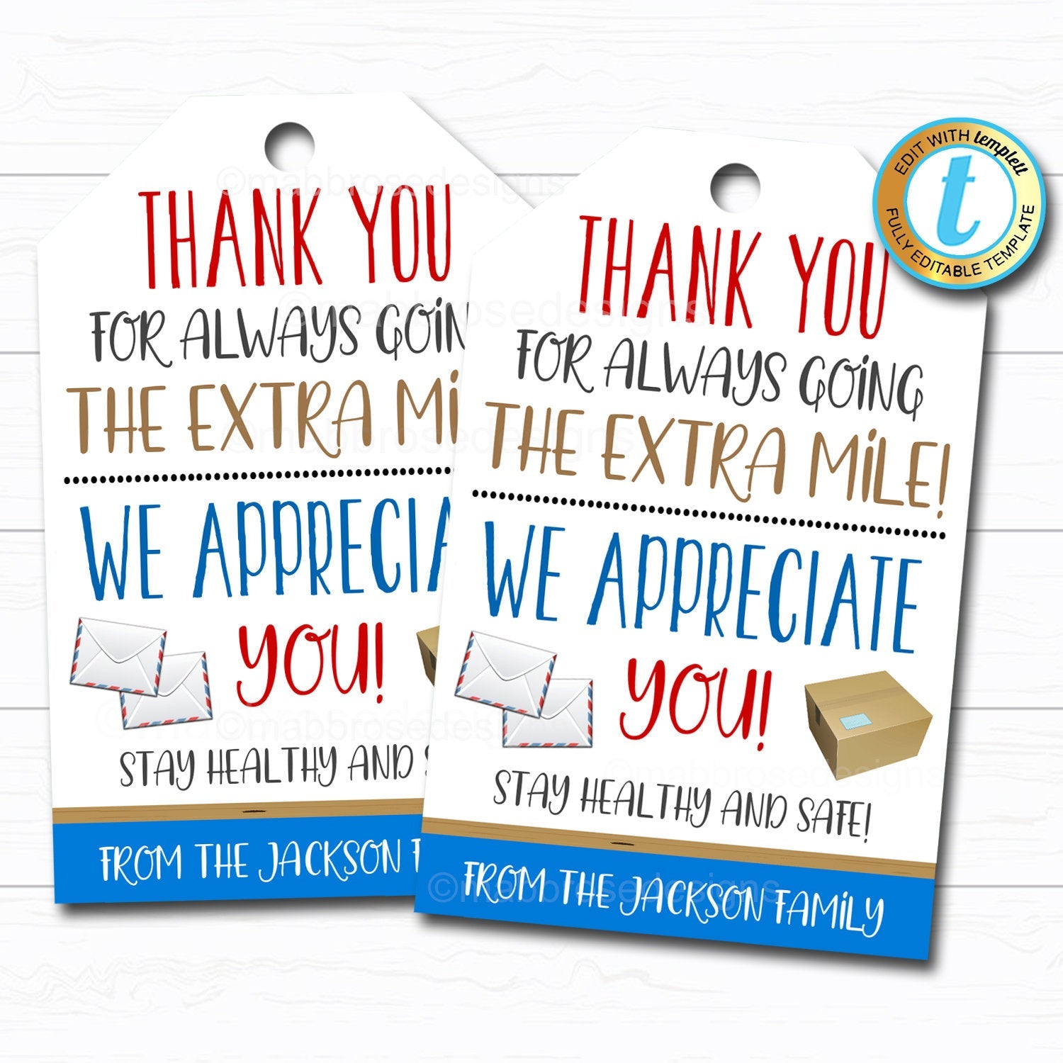 Delivery Driver Appreciation Gift Tidylady Printables